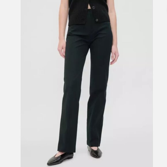 GAP Mid Rise Bi-Stretch Baby Boot Y2k Dress Pants Black Size 4 #522097 RT$70 - Picture 2 of 13